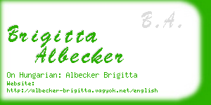 brigitta albecker business card